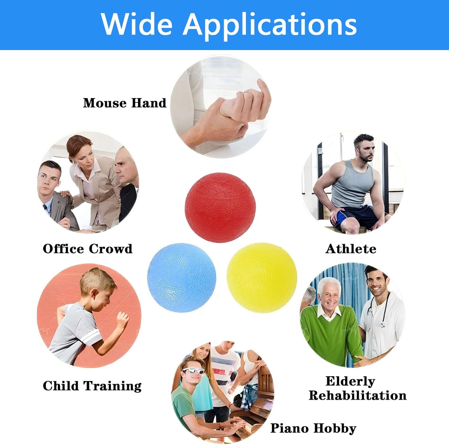 Silicone Grip, Anti-Stress, Hand Rehabilitation